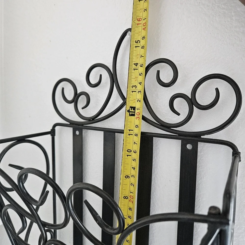 Southern Living at Home Estate metal wall hanging organizer black ornate
